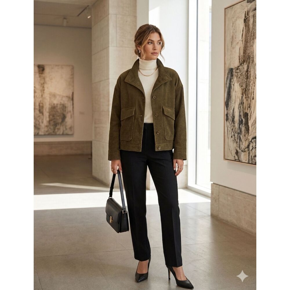 NEW Anthropologie Avec Les Filles Corduroy Blazer Brown Women Size M